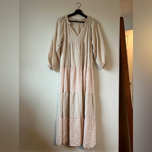 Mango maxi tiered dress - Picture 1 of 4